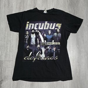 2015 Incubus & Deftones Live In Concert Tour Tee Rock Metal Band Size Small